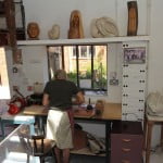 Man in a pottery workshop