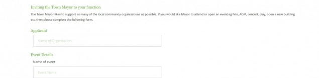 Invite the mayor form online banner