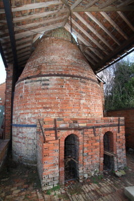 red brick pottery kiln