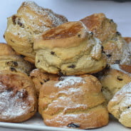 Plate of fruit scones