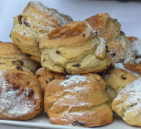 Plate of fruit scones