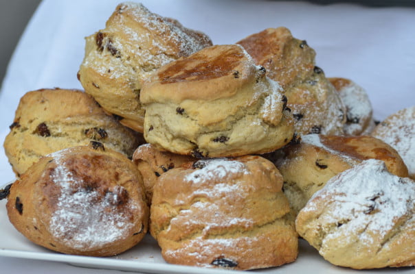 Plate of fruit scones