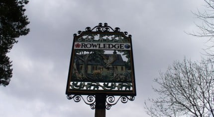 Rowledge Village Sign