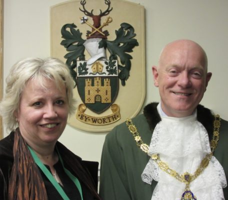 Mayor of Farnham, Cllr Mike Hodge and his Consort, Cllr Julia Potts.