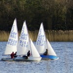 Three sailing boats, Frensham Pond.