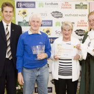 Male and female receive award from Mayor