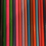 Coloured pencils.