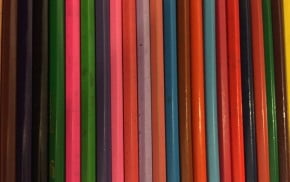 Coloured pencils.