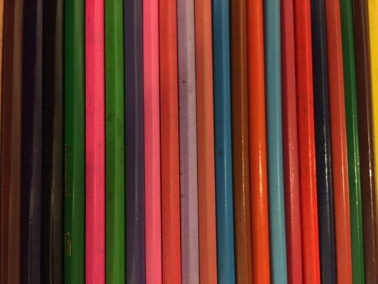 Coloured pencils.