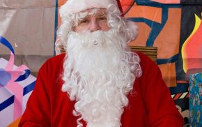 Male dressed as Father Christmas