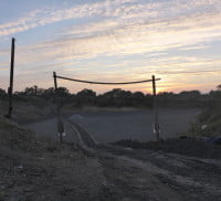 Runfold quarry at sunset