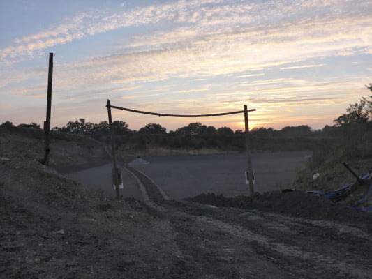 Runfold quarry at sunset