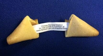 fortune cookie with message