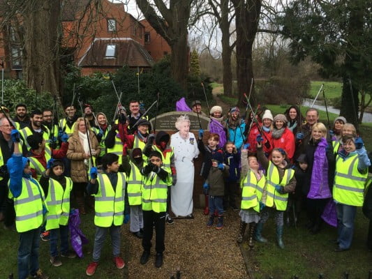 Some of the volunteers who took part in Clean for the Queen 2016. 