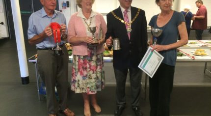 The Mayor and Mayoress with winners of the Allotment Show 2016