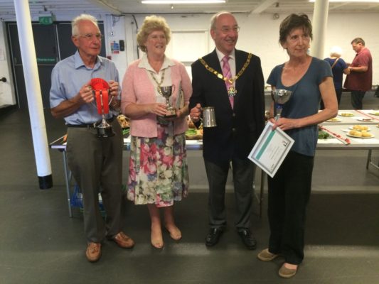 The Mayor and Mayoress with winners of the Allotment Show 2016