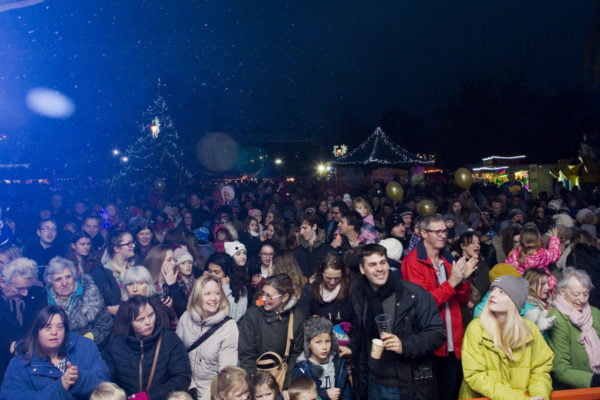 Crowds at the Christmas lights switch-on 2016