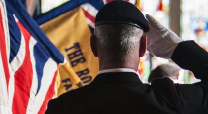 Man saluting