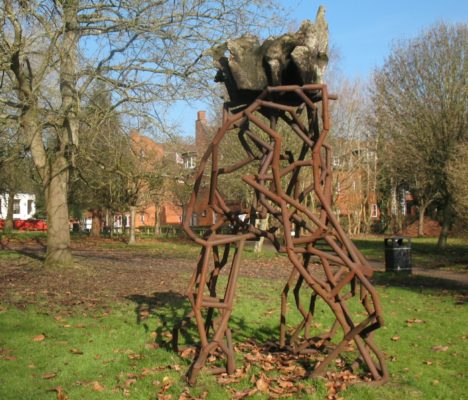 Sculpture in a park