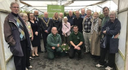 People in greenhouse at Greenhouse open day 2017