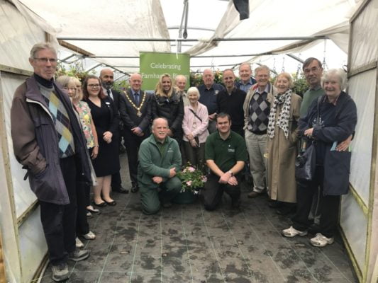 People in greenhouse at Greenhouse open day 2017