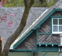 Slate roof of a pavilion