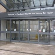 Farnham Hospital entrance.
