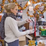 Female with a bag of fudge.