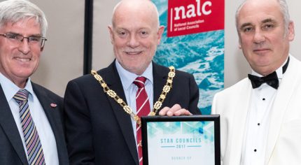 The Star Councils award 2017 was presented by award sponsor Blachere to Mayor of Farnham Councillor Mike Hodge and Town Clerk Iain Lynch