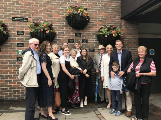 Family of Sir Jeffrey Tate CBE at the unveiling of Famous Names plaque