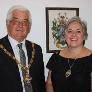 Mayor of Farnham Cllr David Attfield with newly elected Deputy Mayor Cllr Paula Dunsmore.