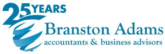 Branston Adams 25 Years Logo