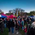 Crowd of people at a fete