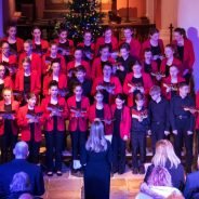 Choir singing in church