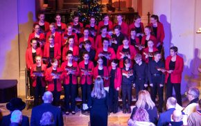 Choir singing in church