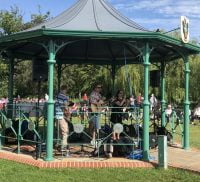 Band playing music in a bandstand