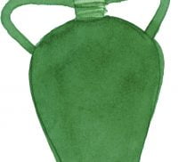 Illustration of a green vase