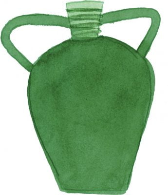 Illustration of a green vase