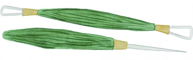 Illustration of two hand tools