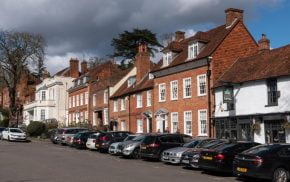 View of town centre street