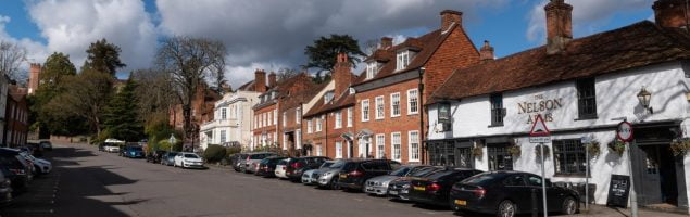 View of town centre street