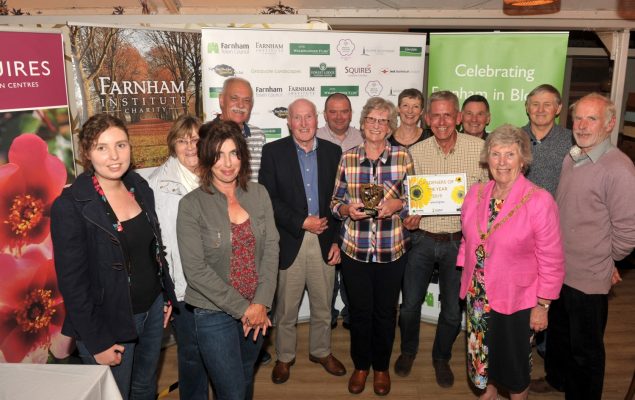 Group of people with awards