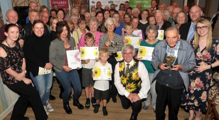 Group of people with awards