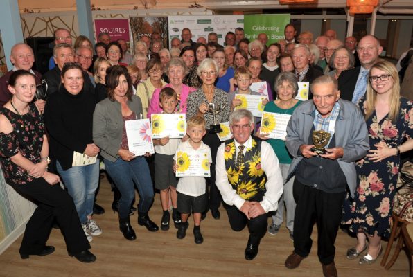 Group of people with awards