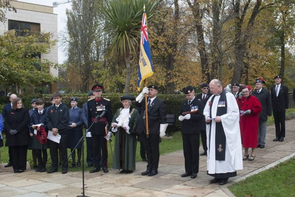 Group of people at remembrance service