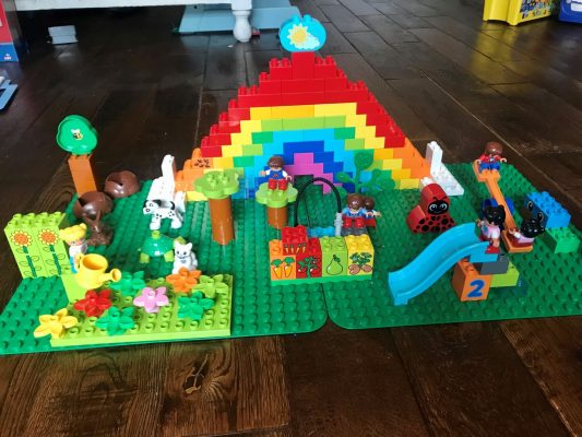 Lego model of a garden