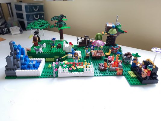 Garden made from Lego