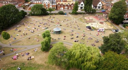 Aerial photo of a park