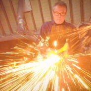 Blacksmith at work. Fire