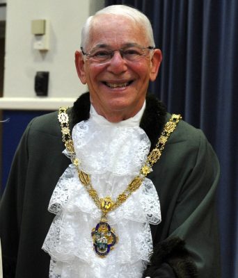 Male Mayor dressed in Mayoral robes at Mayor Making